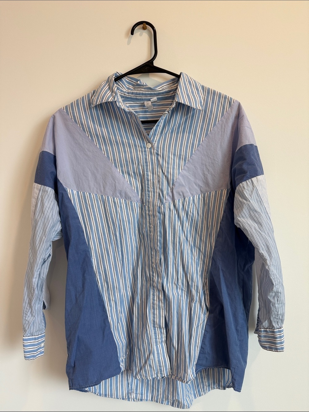 ASOS patchwork button down shirt - Picture 2 of 3